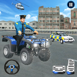 US Police Moto ATV Quad Bike Transporter Game icon