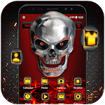Fire skull launcher theme &wallpaper icon