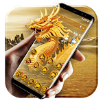 Golden dragon launcher theme &wallpaper icon