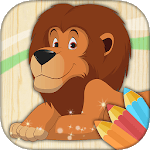 Animal coloring book pages icon