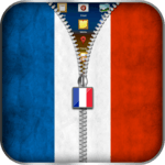 France Flag Zipper Lock icon