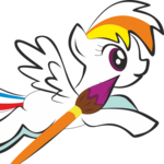 Little pony, coloring cartoon icon