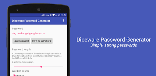 Diceware Password Generator pc screenshot