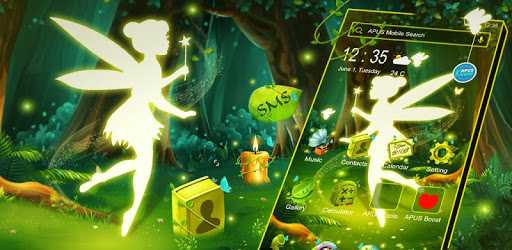 Green Fairy Butterfly-APUS Stylish Theme pc screenshot