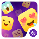 Yellow Mini Cute Emoji - APUS Launcher theme icon