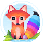 Pixel Fox - Color by Number Family Coloring Book icon