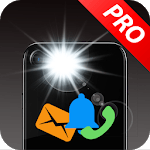 Flash alerts on call and sms - Ringing flashlight icon