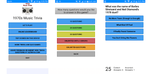 1970s Music Trivia pc screenshot 1970s Music Trivia pc screenshot