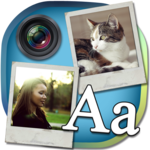 Write and draw in photos icon