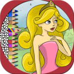 Color your favorite princesses icon