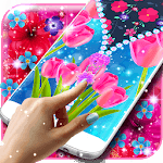 Flower lock screen zipper icon