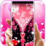 Love zipper lock screen icon