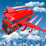 Flying Bus Driving simulator 2019: Free Bus Games icon