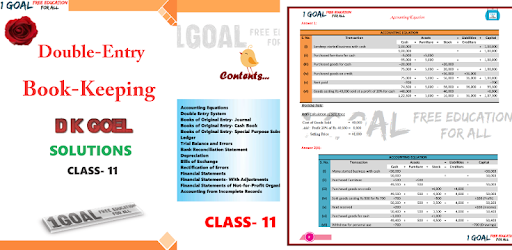 Account Class-11 Solutions (D K Goel) pc screenshot