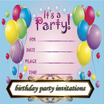 birthday party invitations icon