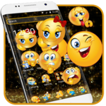 Black Glitter Emoji Theme icon