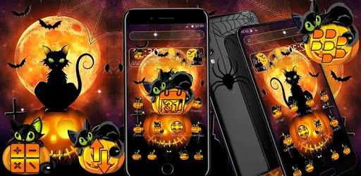 Black Halloween Cat Theme pc screenshot Black Halloween Cat Theme pc screenshot