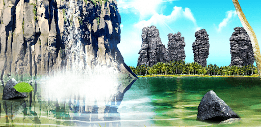 Tropical Waterfall Wallpaper pc screenshot Tropical Waterfall Wallpaper pc screenshot