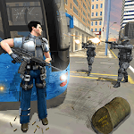 US Police Bus Transport Prison Break Survival Game icon