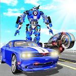 US Police Muscle Car Transform Bike Robot Games icon