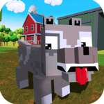Blocky Dog: Farm Survival icon