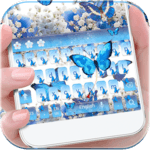 Blue Butterfly Keyboard Theme Baby's Breath Flower icon