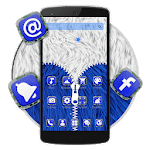 Blue Furry Zipper Theme icon