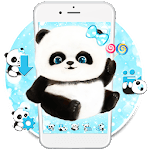 Blue Glitter Lovely Panda Theme icon