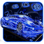 Blue Neon Racing Car Theme icon
