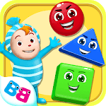 Learn shapes and colors for toddlers kids icon