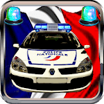 Police Car France Whit Siren & Lights icon