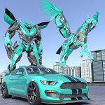 US Police Transform Robot Unicorn Flying Horse icon