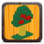 Building bricks step-by-step icon