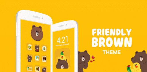 Brown LINE Launcher theme pc screenshot Brown LINE Launcher theme pc screenshot