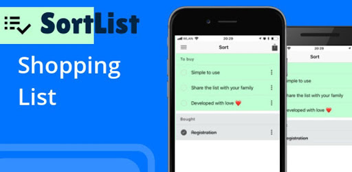 Shopping list - Sortlist pc screenshot