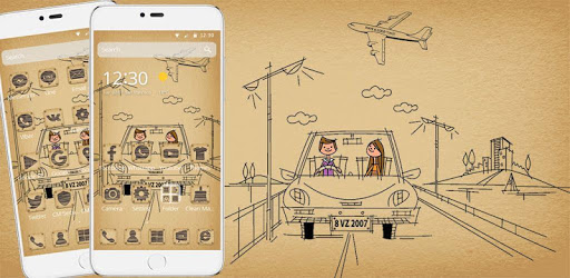 Cartoon Lovers Paper Theme pc screenshot Cartoon Lovers Paper Theme pc screenshot