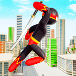 Stickman Ninja Rope Hero Game: Gangster Crime City icon