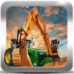 Tractor Concrete Excavator 3D icon