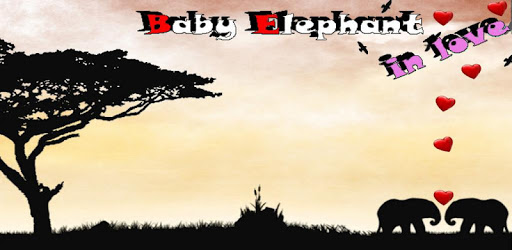 Baby Elephant in love pc screenshot Baby Elephant in love pc screenshot