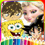 coloring book for any cartoon & princess & manga for pc icon coloring book for any cartoon & princess & manga for pc icon