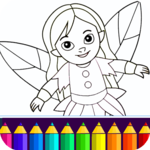 Coloring game for girls and women icon