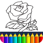 Valentines love coloring book icon