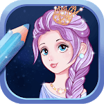 Animated Glitter Coloring Book - Princess icon