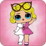 Coloring book Dolls icon
