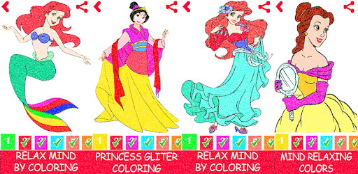 Princess Glitter Color by number : Adult Pixel Art pc screenshot Princess Glitter Color by number : Adult Pixel Art pc screenshot