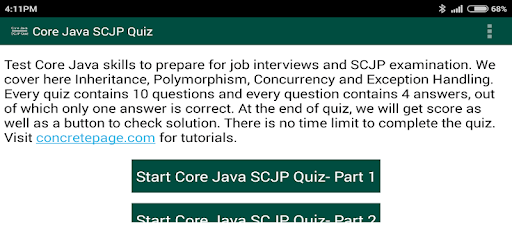 Core Java SCJP Quiz Questions pc screenshot Core Java SCJP Quiz Questions pc screenshot