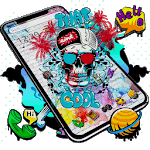 Cool Skull Graffiti Theme icon