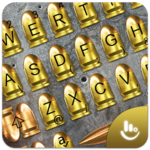 3D Gold Gunnery Bullet Battle Shots Keyboard Theme icon
