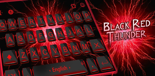 Black Red Thunder Keyboard Theme pc screenshot Black Red Thunder Keyboard Theme pc screenshot