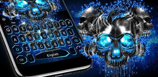 Blue Black Skull Keyboard Theme pc screenshot Blue Black Skull Keyboard Theme pc screenshot